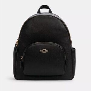 Coach Black Pebbled Leather Men's Backpack